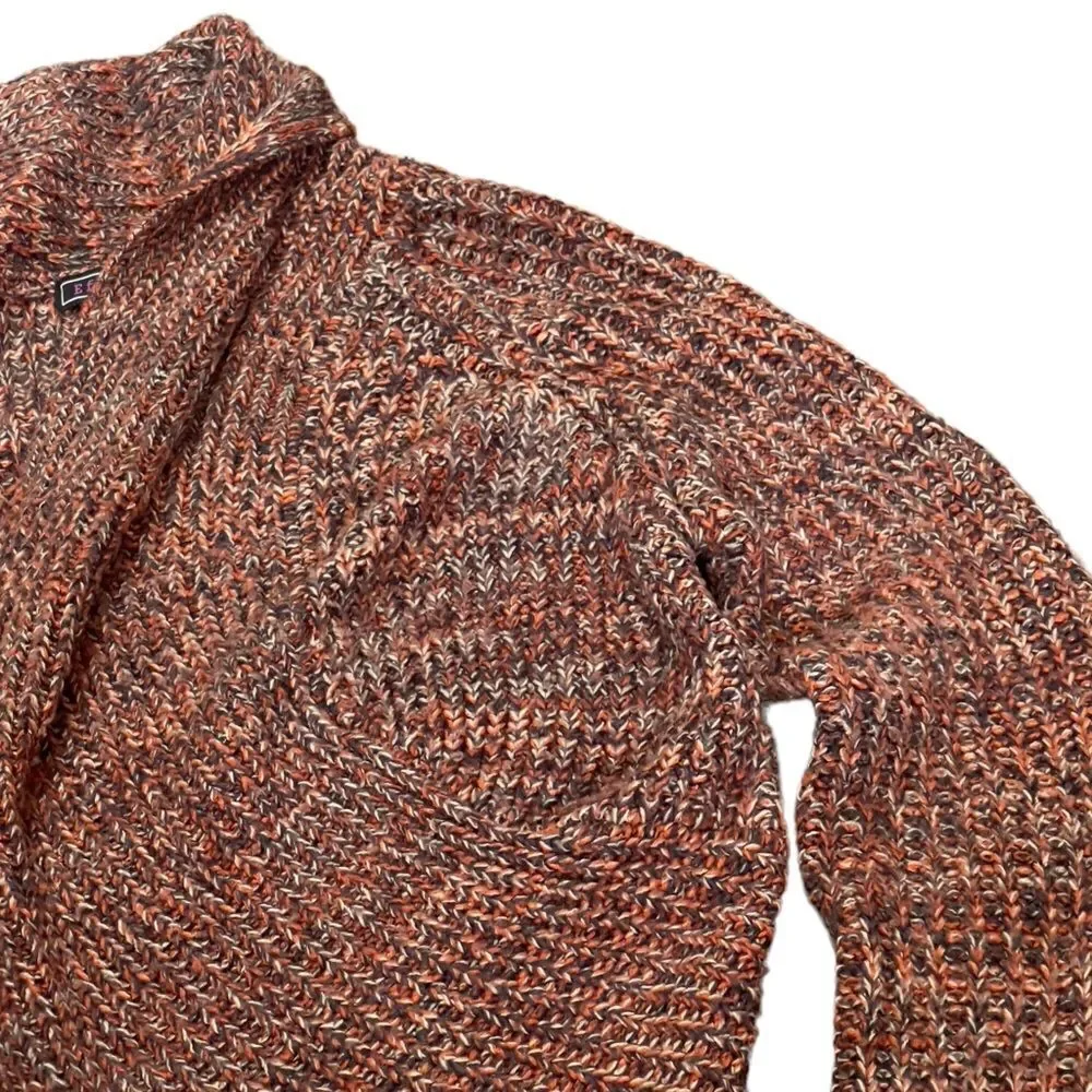 Creazioni Effici Knitted Rounded Front Hem Open Cardigan XLARGE